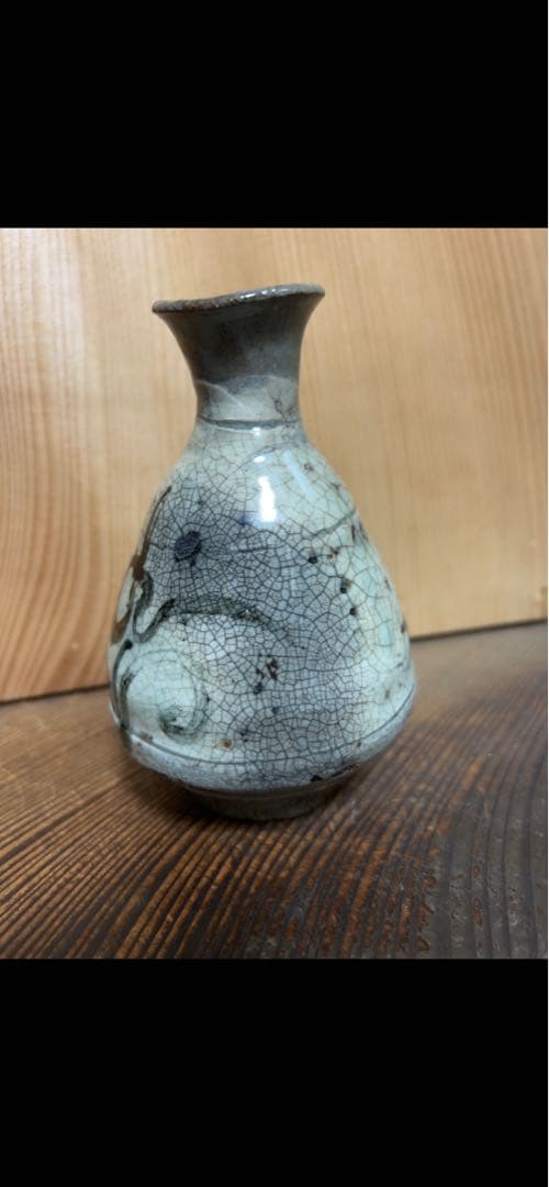 古い鶏龍山徳利(付属品　二重箱)