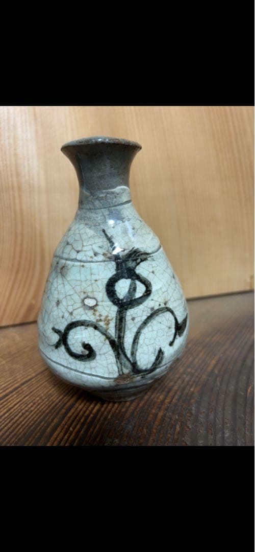 古い鶏龍山徳利(付属品　二重箱)