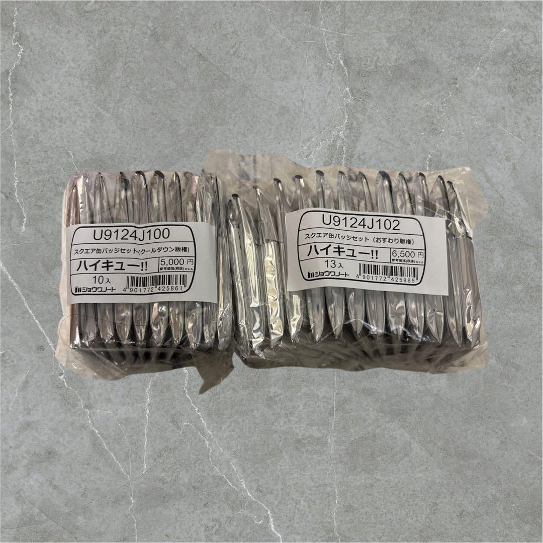 ハイキュー　スクエア缶バッジ セット クールダウン おすわり セブンネット限定