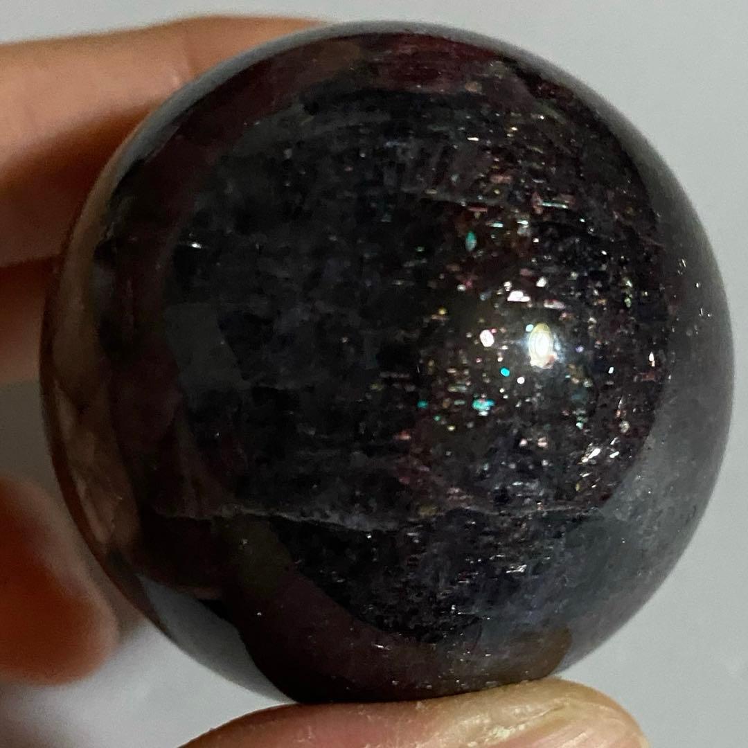 高品質　天然石　アイオライトサンストーン　スフィア　丸玉