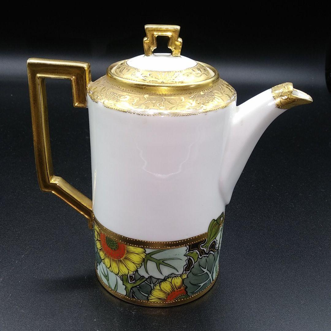 希少 オールドノリタケ ひまわり ポット