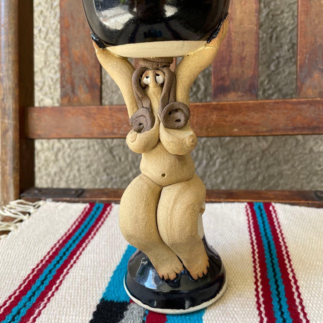 希少品！70's〜アメリカアンティーク　女性の裸体デザイン小物入れ容器　USA