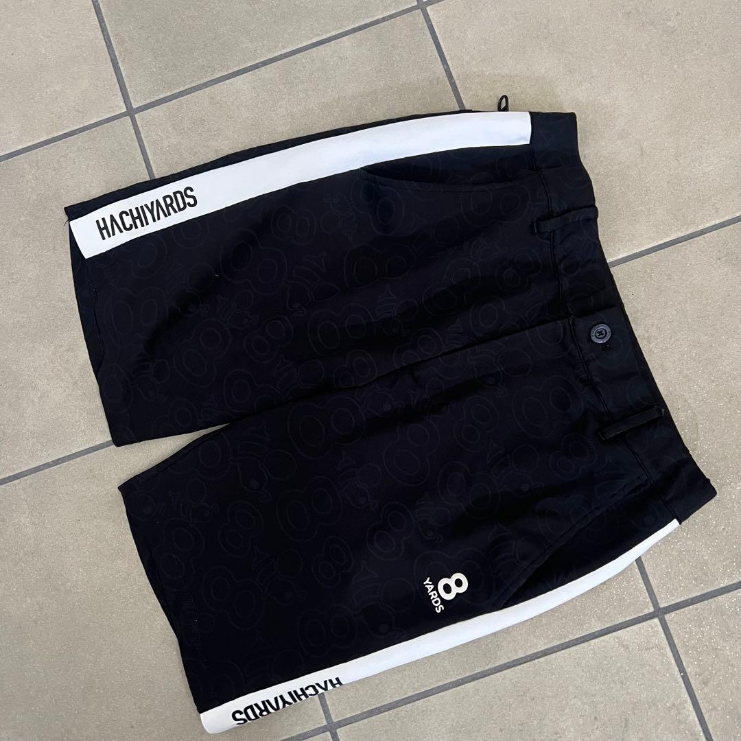 8YARDS ハチヤーズ　総柄　セットアップ　シャツ　ハーフパンツ　メンズ　ロゴ