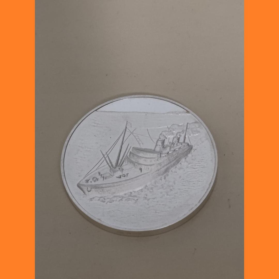 【純銀 約100g】鉄道100年記念メダル 戦時中の鉄道 1872-1972年