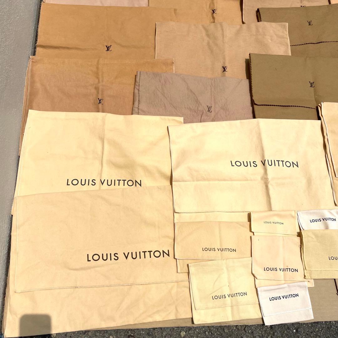 ルイヴィトン LVロゴ ショッパー 保存袋 巾着 ブラウン 大量まとめ 50枚