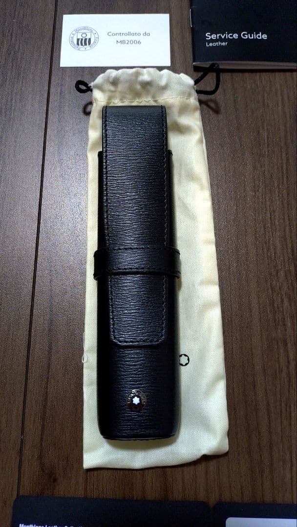 MONTBLANC モンブラ レザーペンケース 1本用　ブラック 114700