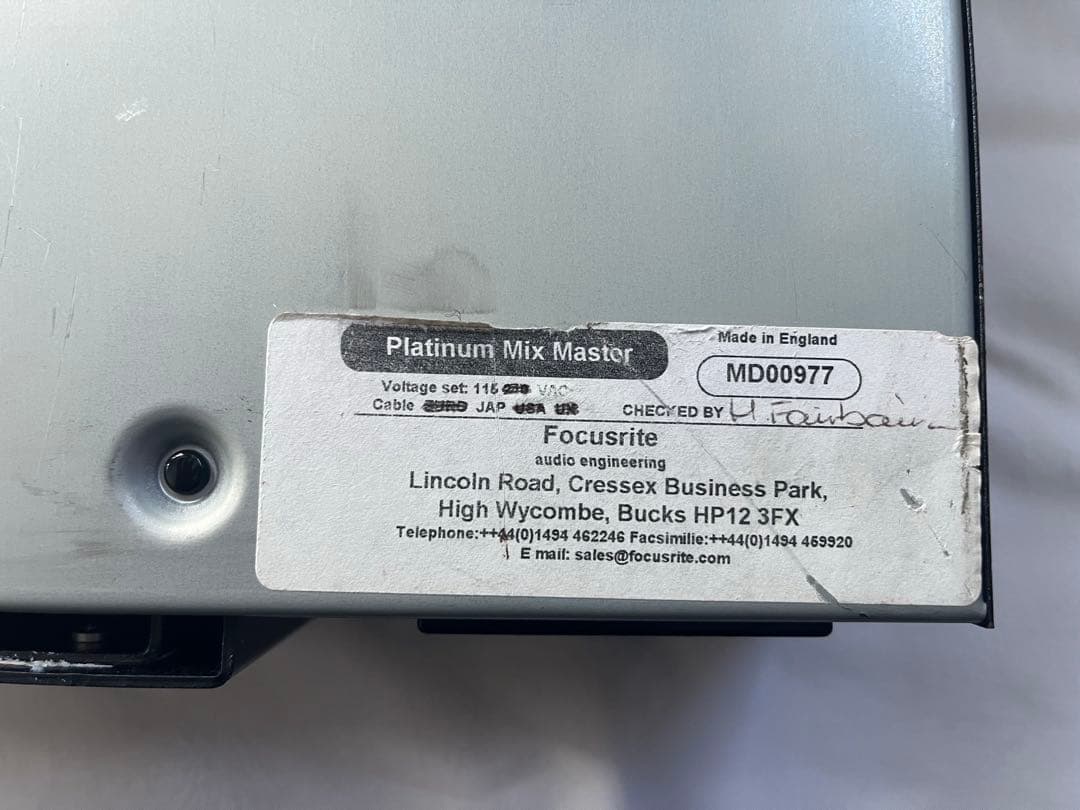 Focusrite MixMaster ミックス/マスタリング マルチコンプ