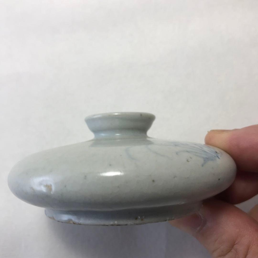 韓国　人間国宝　池氏　高麗青磁　油壺　小壺