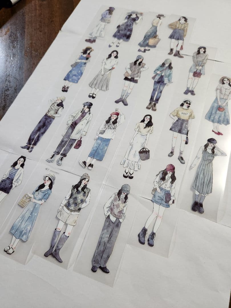 コラージュ素材 海外 マスキングテープ 人物 1ループ 切り売り おすそ分け