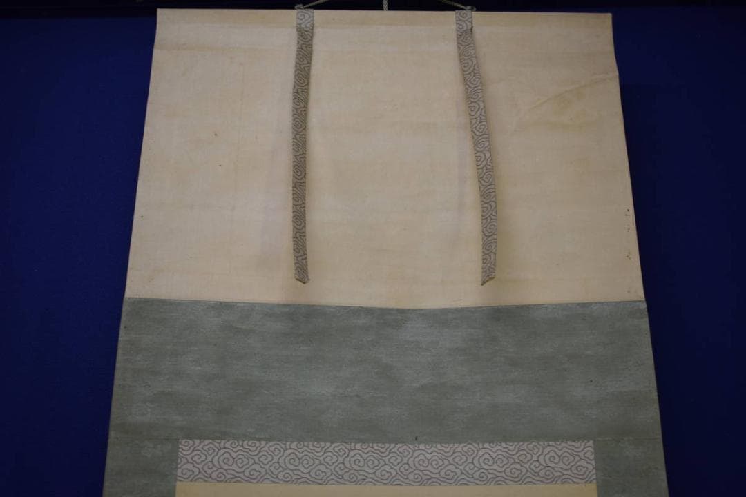 真作/松本清堂/山水人物庭園図/絹表装/布袋屋掛軸HJ-243