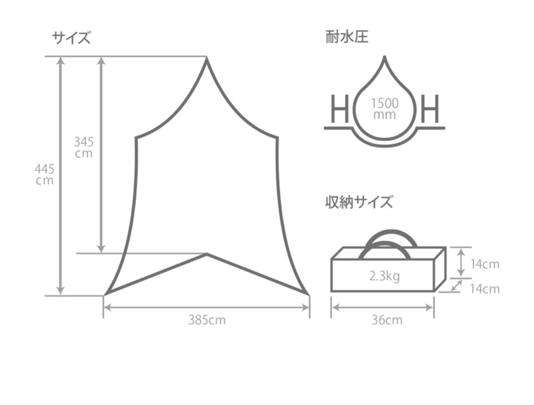 【中古】DOD OH MY タープ　TC