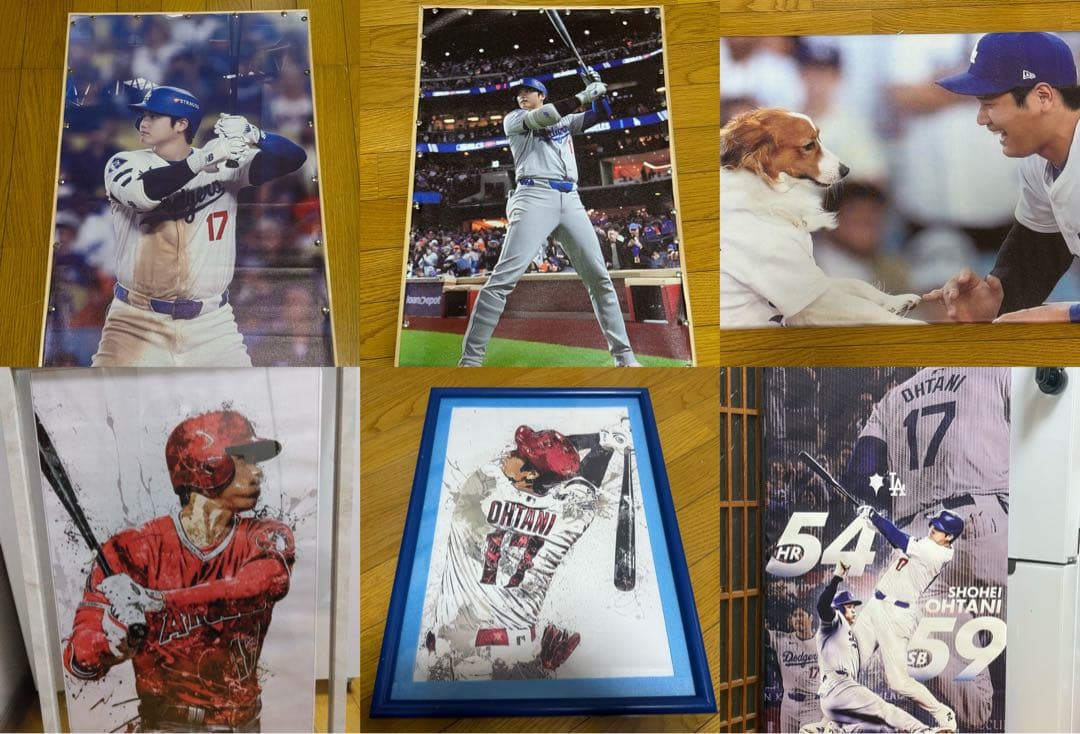 大谷翔平 アートポスター 額縁 左上 DEATH NYC 同梱割引サービス