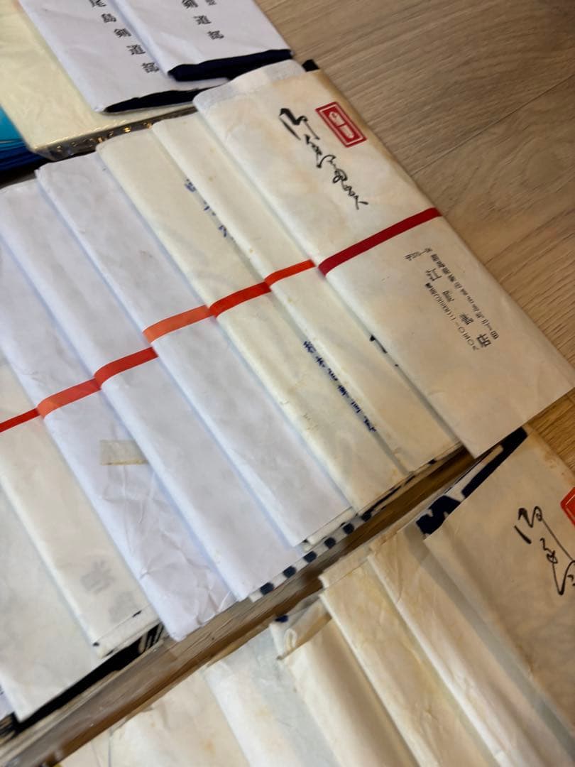 手ぬぐい 手拭い 生地 古布 粗品 昭和レトロ 長期保管品　60枚　まとめて