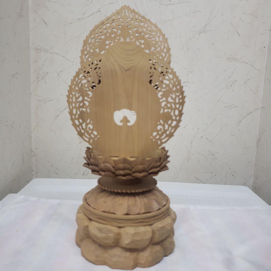 Ｂフライデー蔵出し特価仏像香木 特上彫り如意輪観音菩薩像3寸眼入り 二重唐草光背