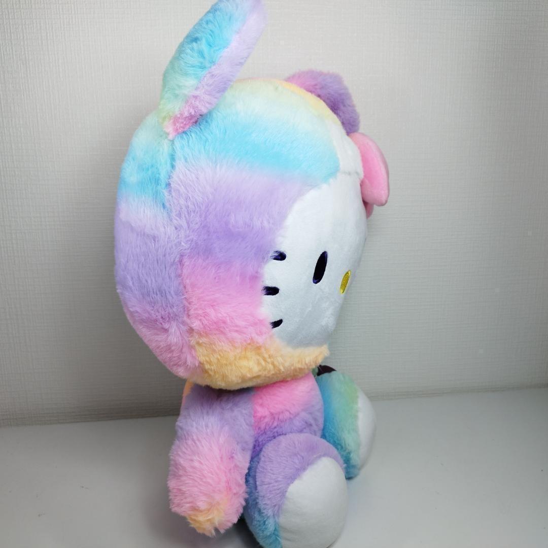 ⭐️特大 ハローキティ レインボー シャーベット 17.5 ぬいぐるみ hS8T