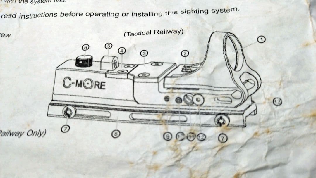シーモアサイト実物 訳あり　C-MORE 　SIGHTS フリダムアートネジ付