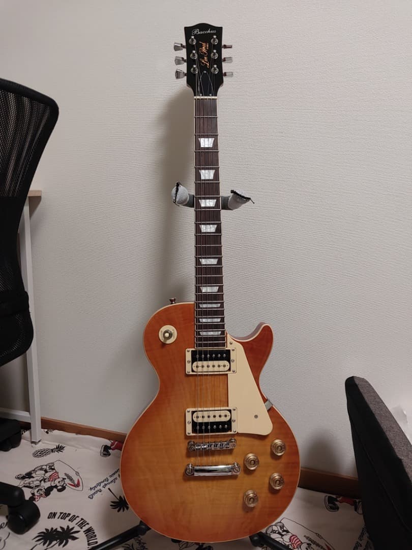 【グレー】Bacchus BLP-FMH/R HB レスポールタイプ