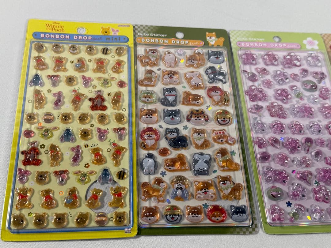 BONBON DROP 動物キャラクターシールセット 4パック プーさん