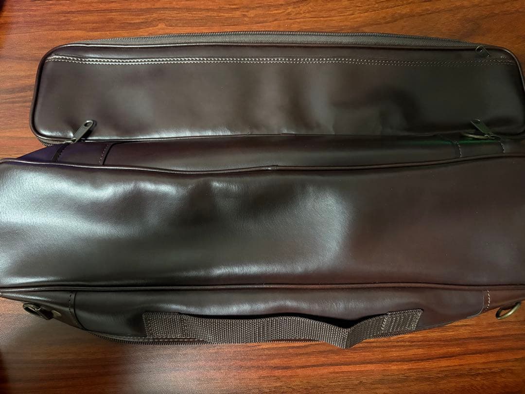 Sハヤシ　フルートケースカバー　ブラウン 合成皮革