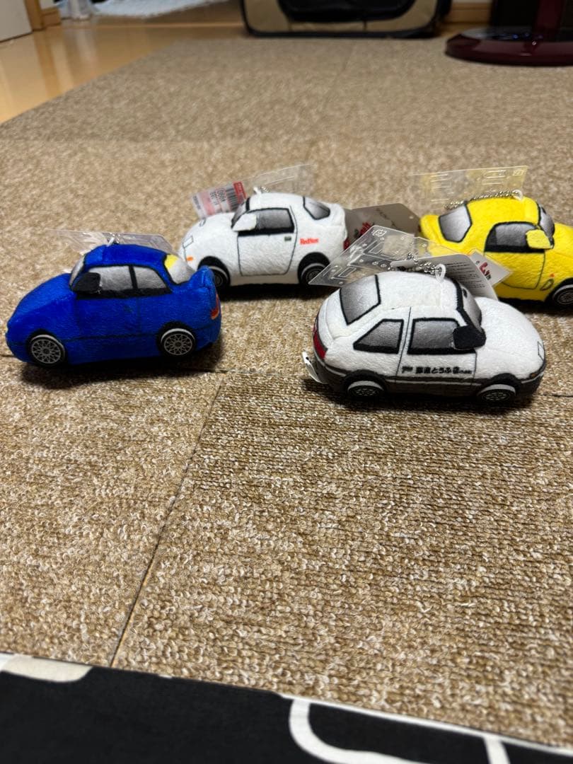 しまむら　頭文字D マスコットチャーム4種　新品購入後ガラスケース保管