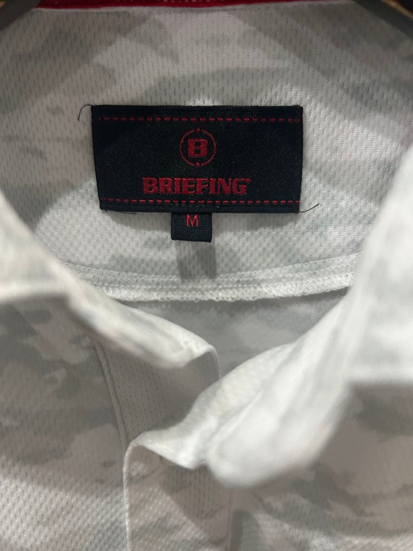 BRIEFING 迷彩柄ポロシャツ ホワイト