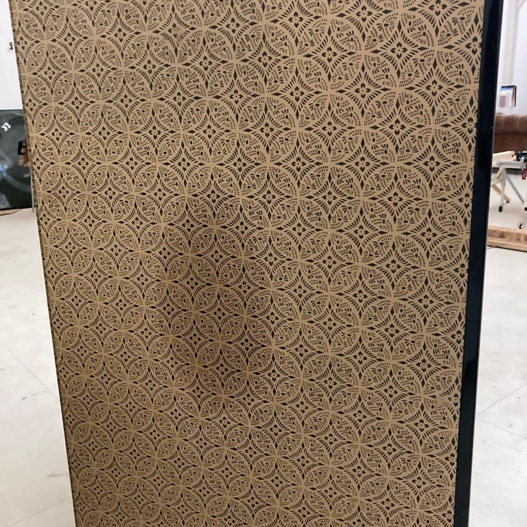 ワニと睡蓮の屏風 140 x 70cm