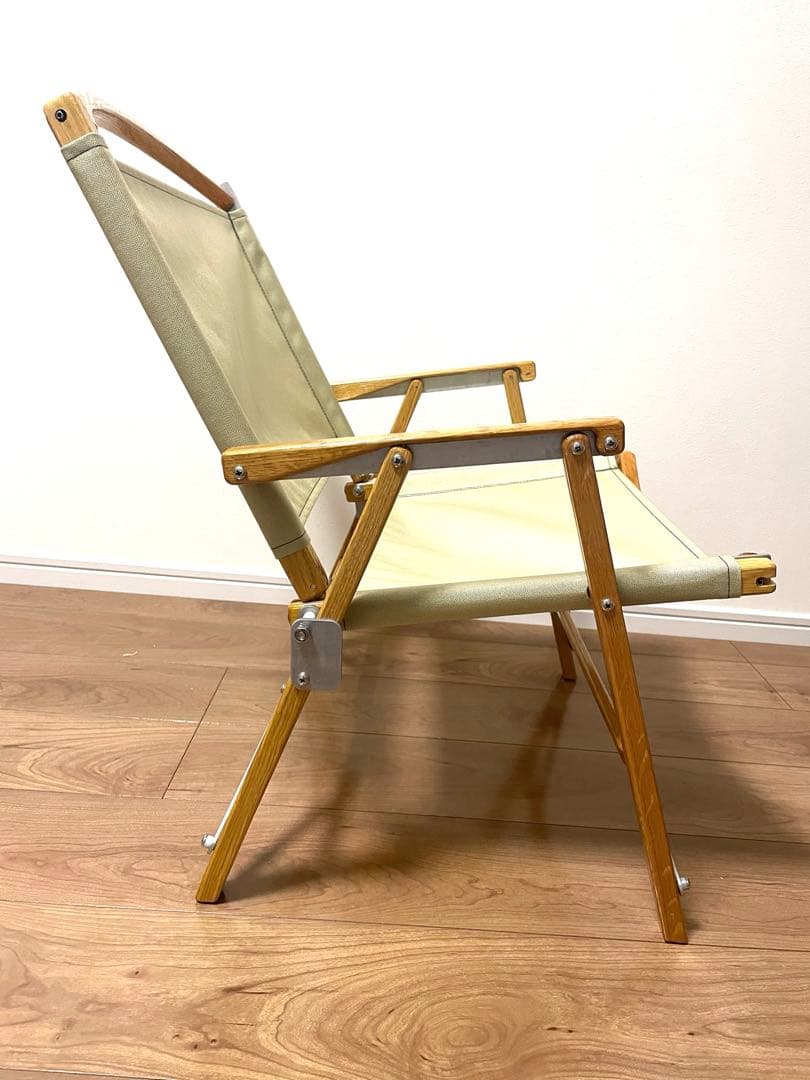 【美品】カーミットチェア　アメリカ製　艶あり　ベージュ　収納袋あり