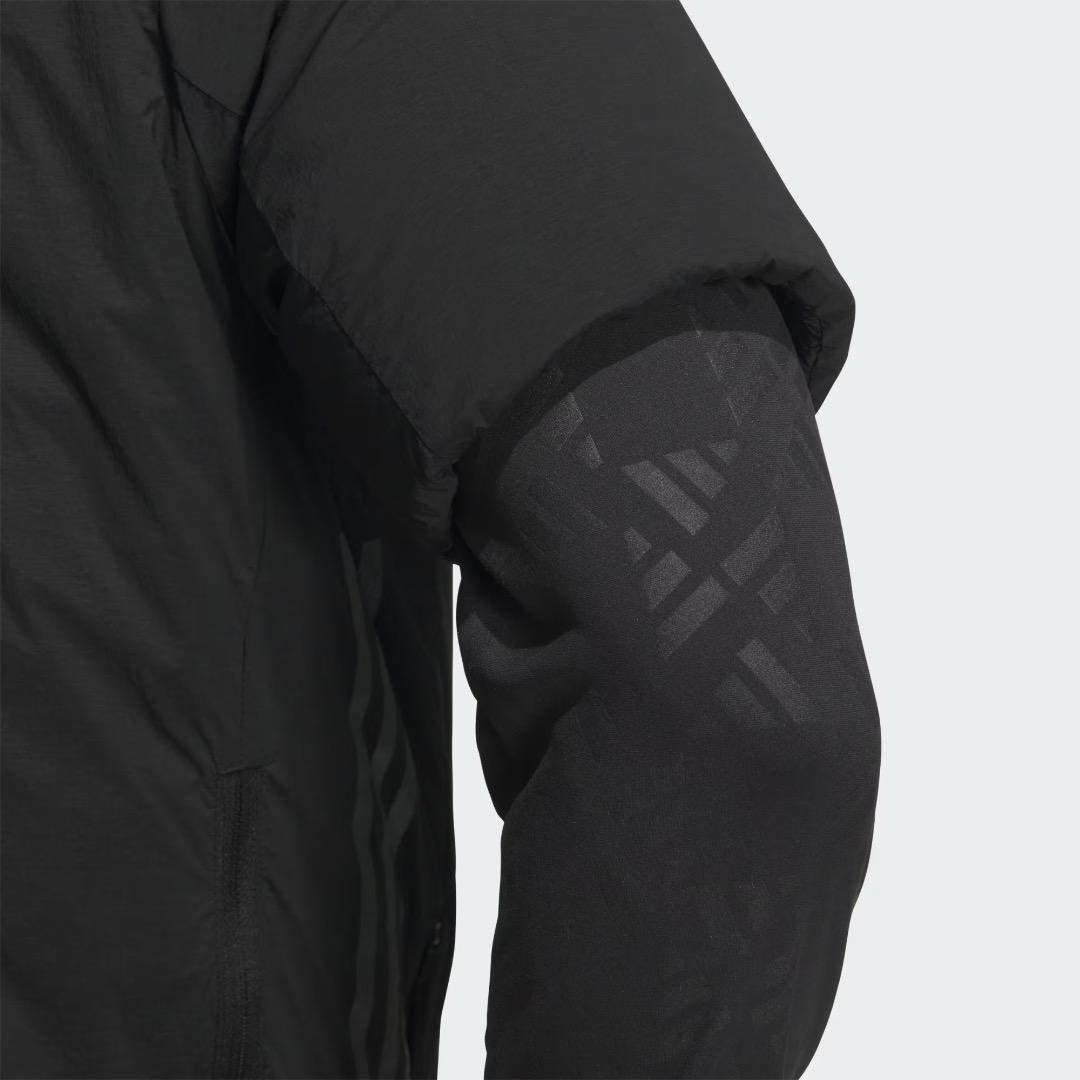 【L】秋冬 定価36,300円 アディダスゴルフ ハイネック半袖ダウンジャケット