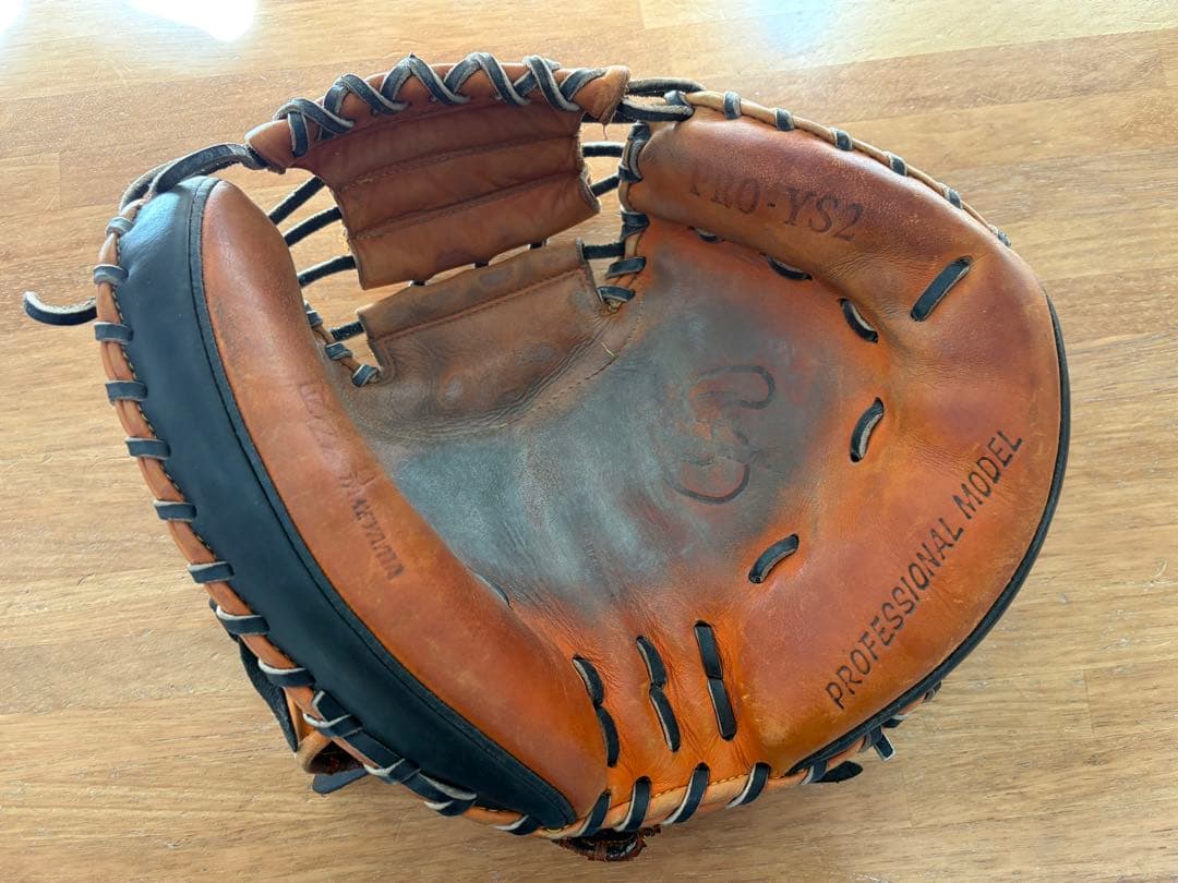 はたけやまハタケヤマ　キャッチャーミット　軟式グローブ 茶色/黒