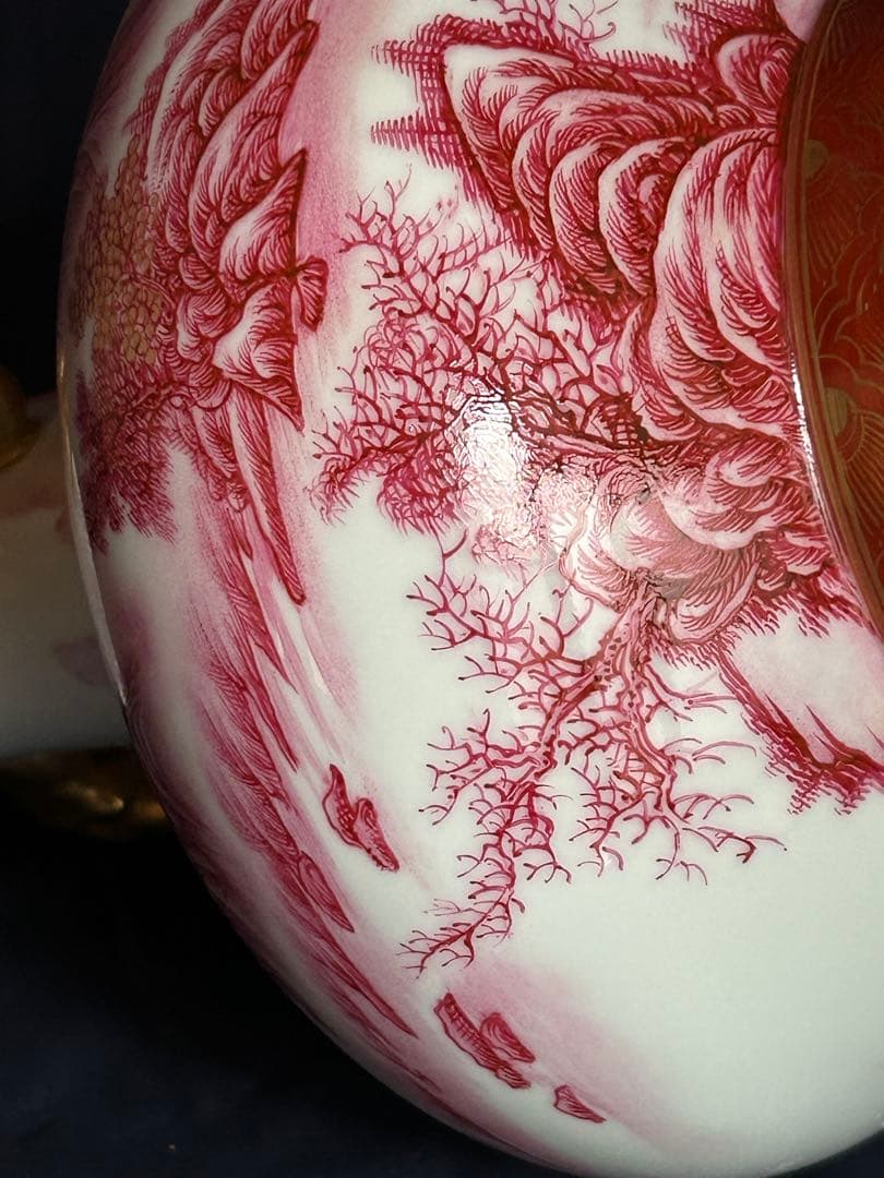 清代　乾隆年製　花器　時代物　中国美術