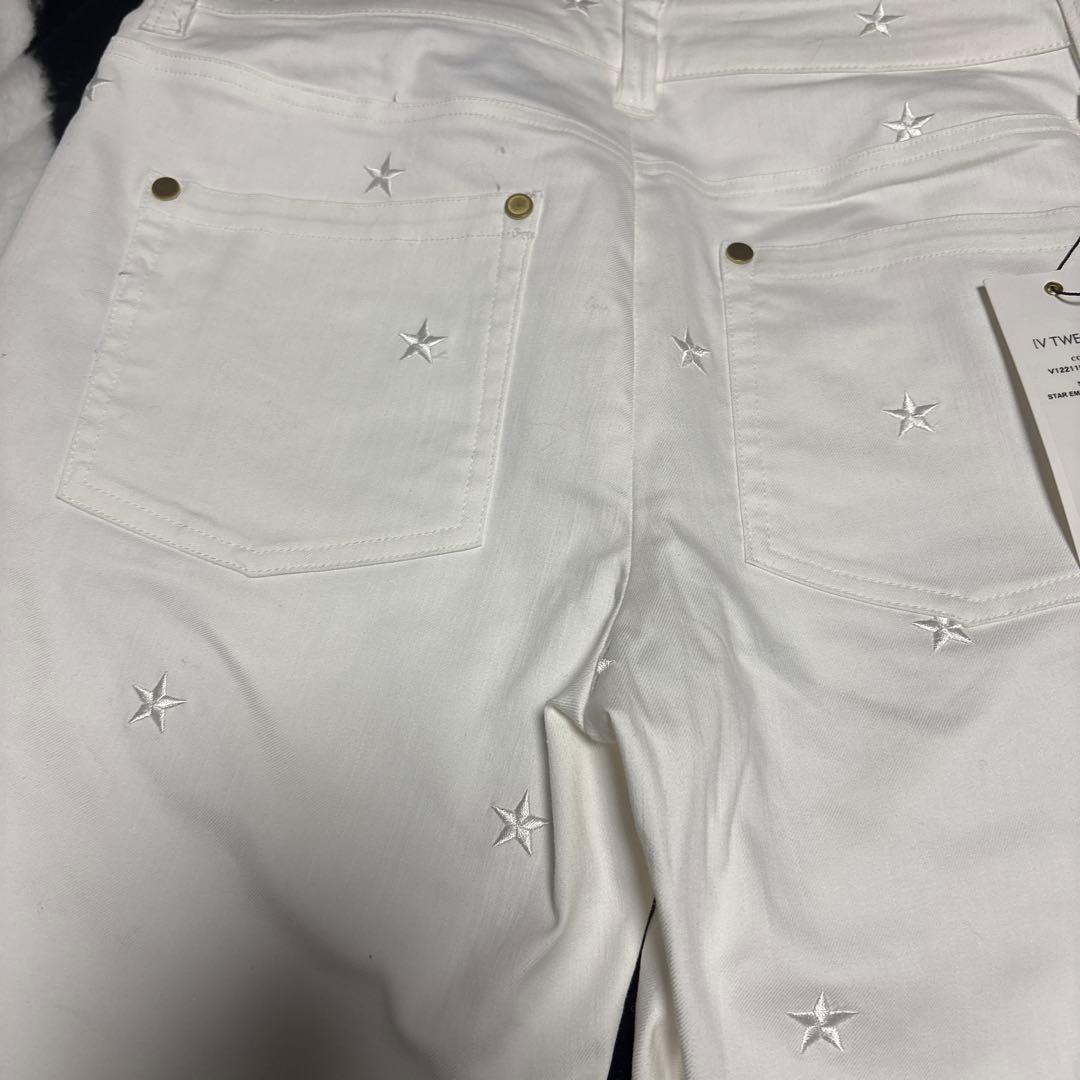 V TWELVE STAR EMBROIDERY PANTS サイズ0 ホワイト