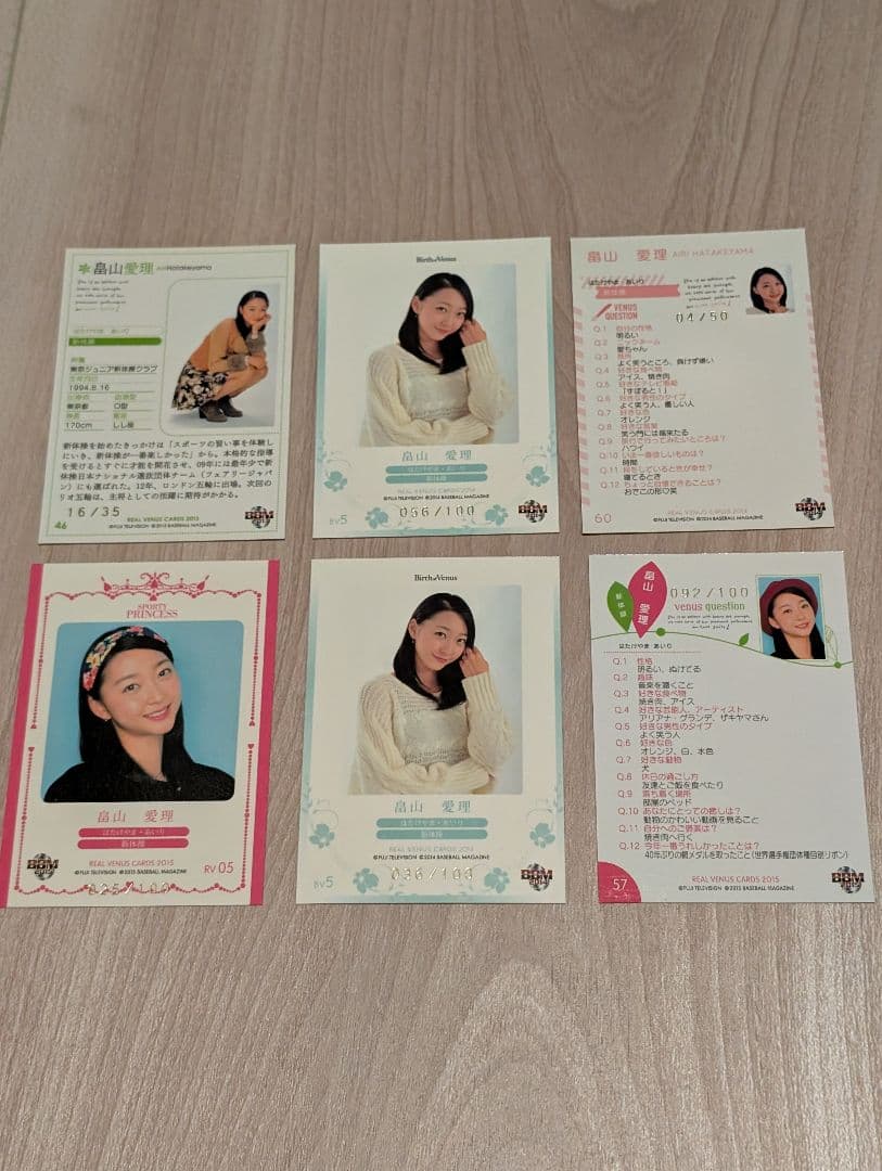 畠山愛理　REAL VENUS 直筆サインカード　ノーマルカード
