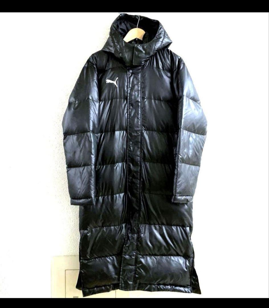 PUMA フード付き ブラック ベンチコート L