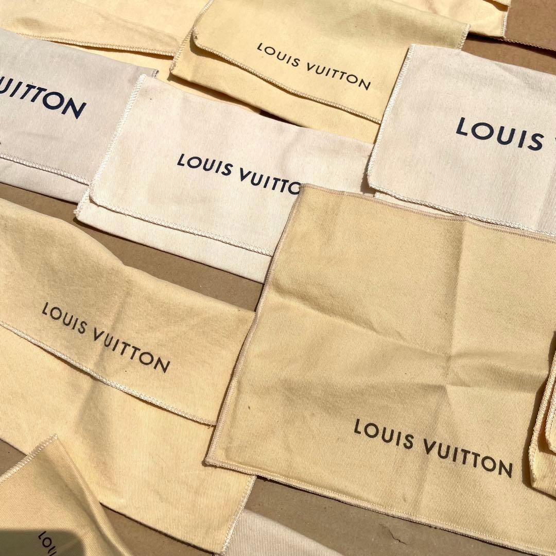 ルイヴィトン 収納 保存袋 ロゴ 巾着 ベージュ まとめ 50枚
