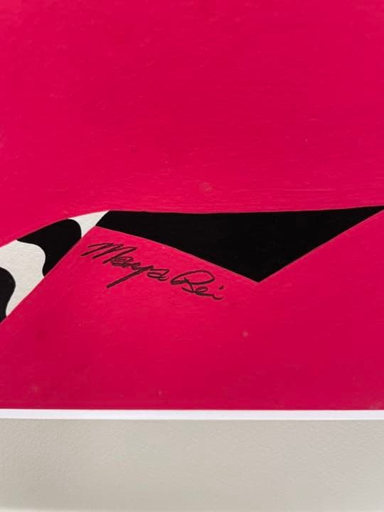 摩耶レイ 水彩画 (帽子の女) 直筆サイン有り