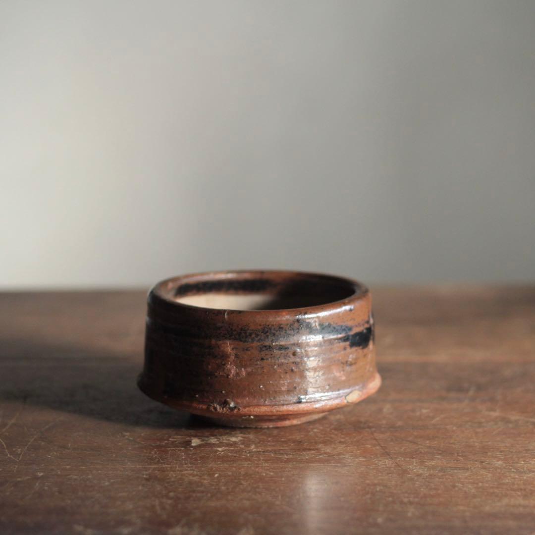 鉄釉 半筒 茶碗 野香炉 古美術 古道具 アンティーク