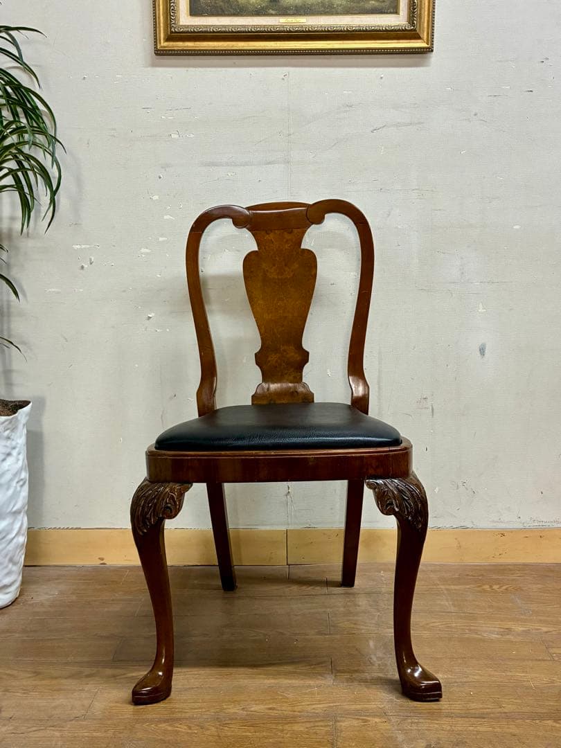 管445☆イギリス製☆Lloyd's Antiques☆クィーンアンチェアー