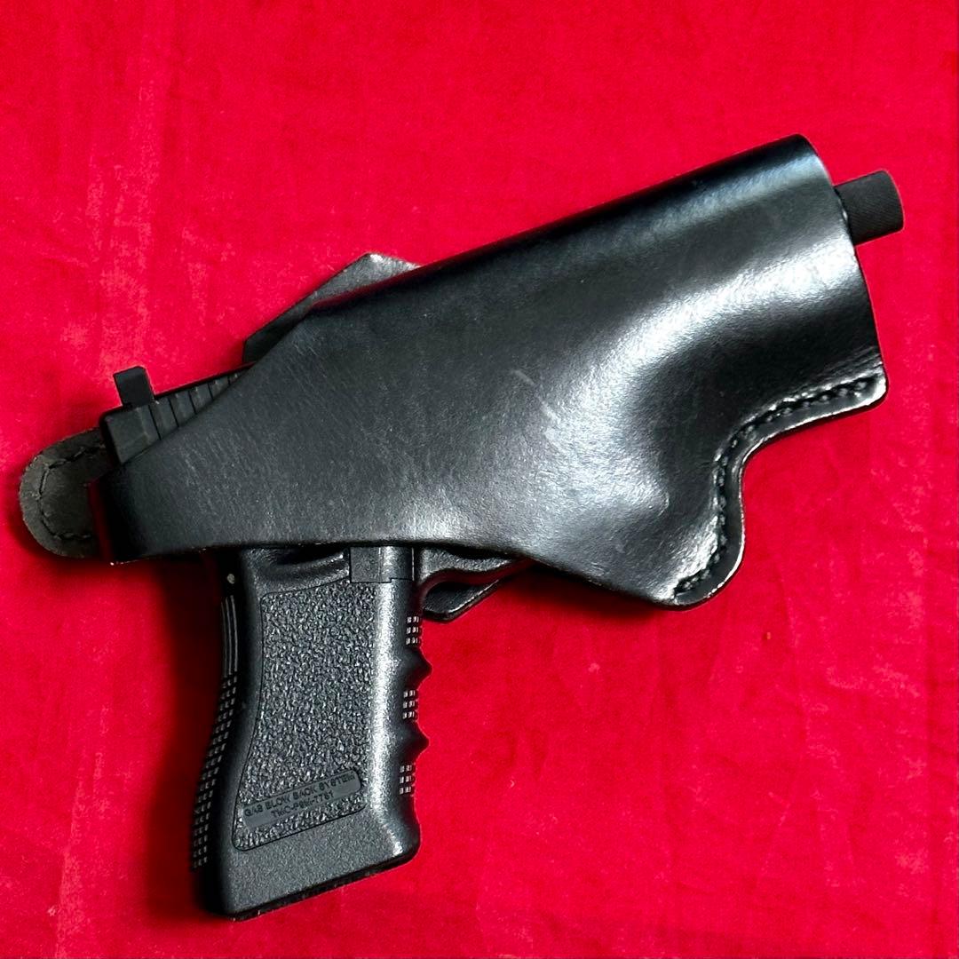 期間限定価格　整備済 革製ホルスター 大型オートマチック用 ブラック