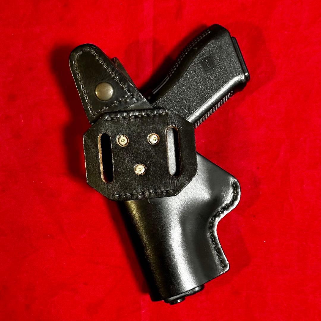 期間限定価格　整備済 革製ホルスター 大型オートマチック用 ブラック