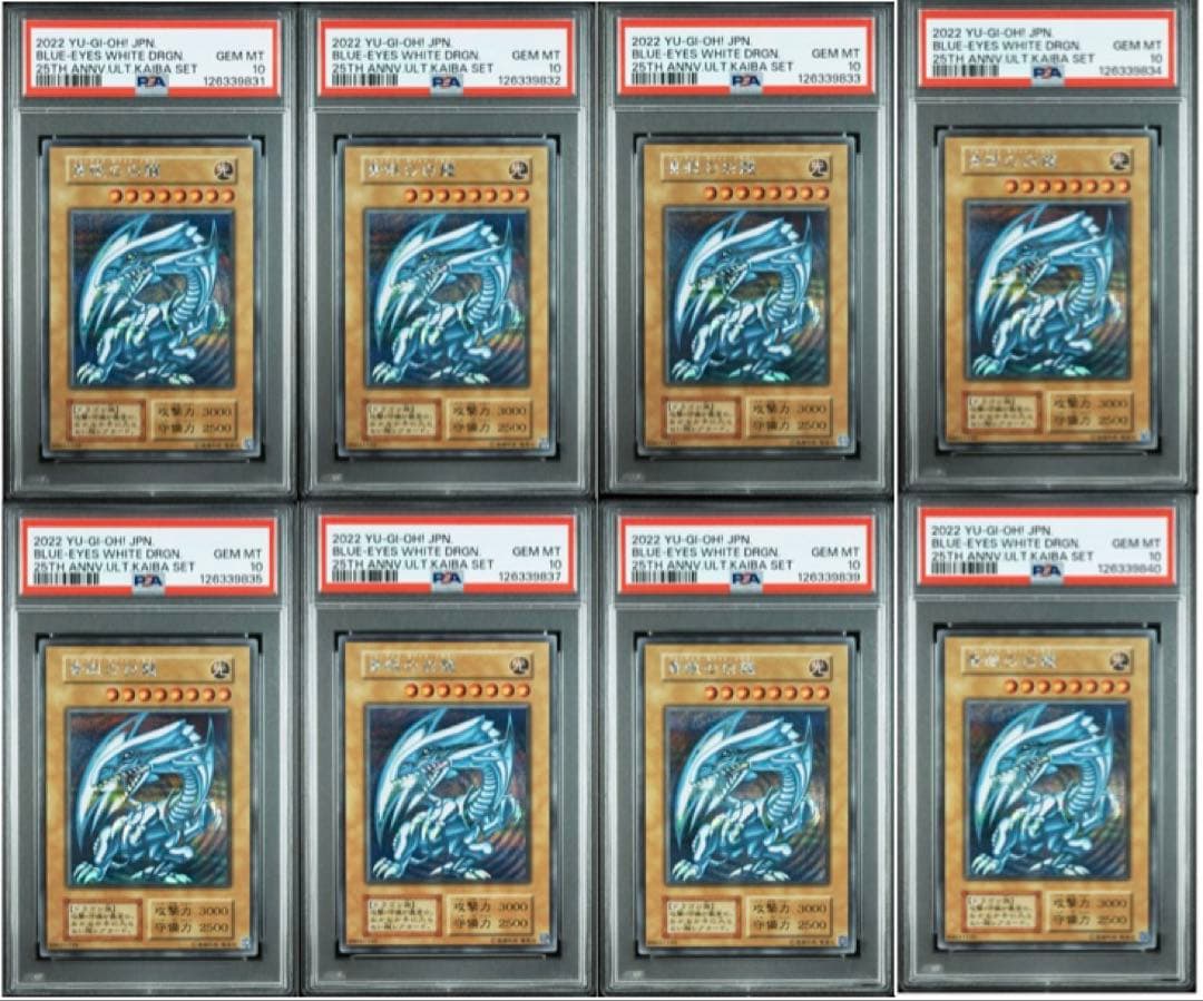 8枚 青眼の白龍 シークレット 海馬セット PSA10 シクブル 25th 復刻