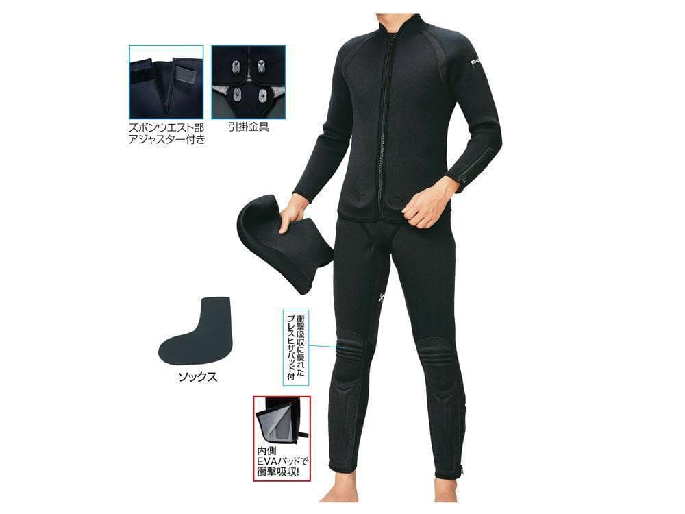 新品】 阪神素地 ウエットスーツ ダイビング 4点セット スポンジ厚さ5mm