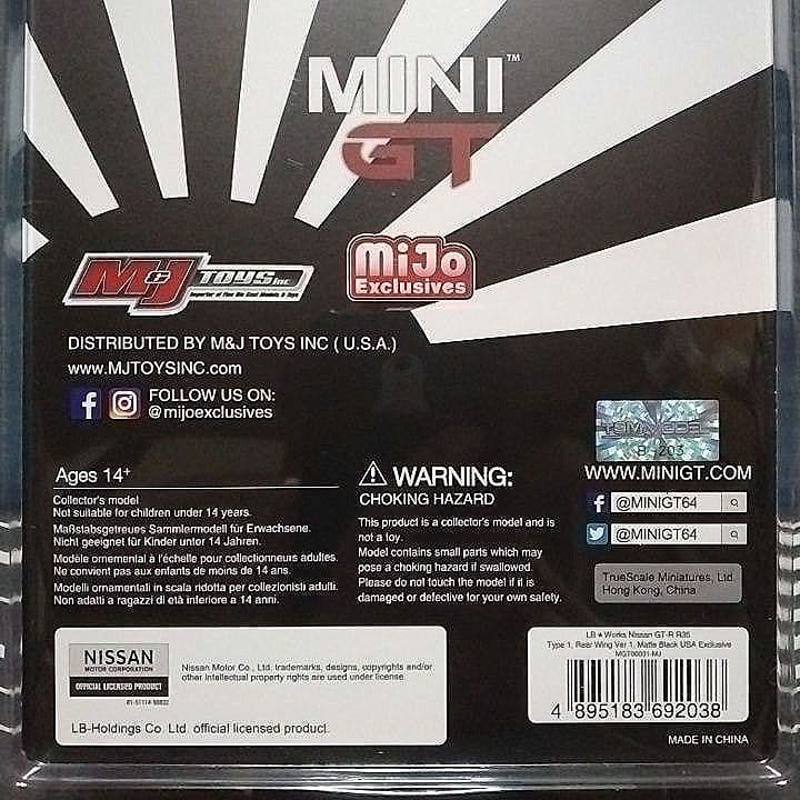 MINI GT LB★Works Nissan GT-R Matte Black