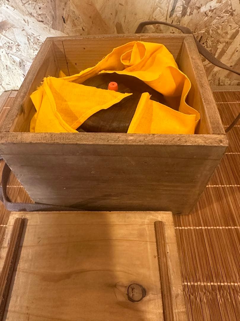 祖父の古備前焼香炉　備前香山印　 煎茶道具　古箱あり