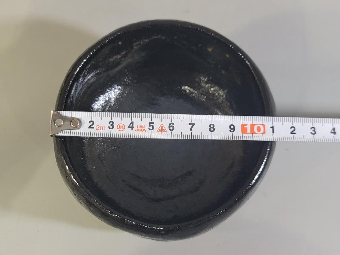 茶道具 初代 中村道年 造 黒楽茶碗 DT704