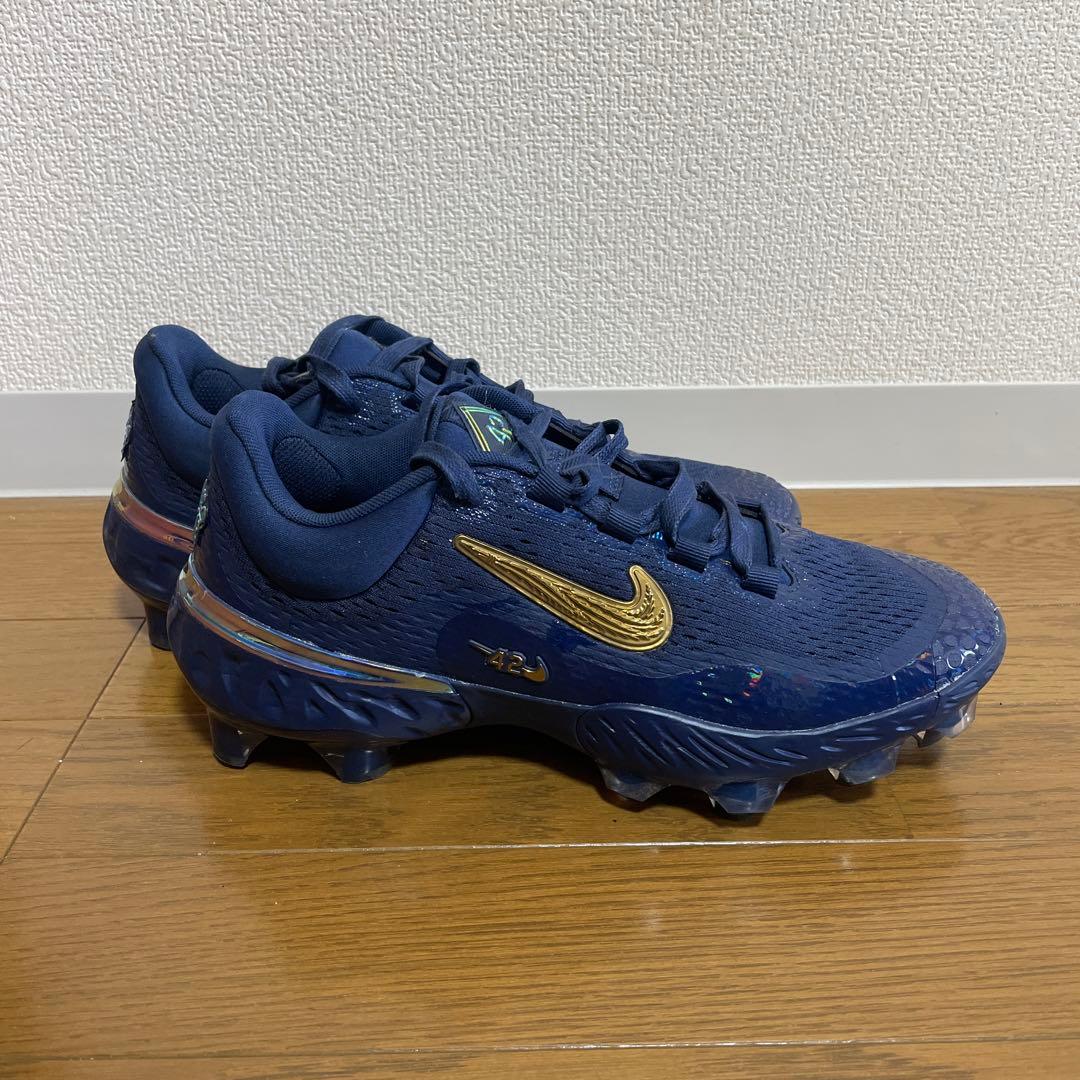 Nike スパイクシューズ 42 ネイビー/ゴールド