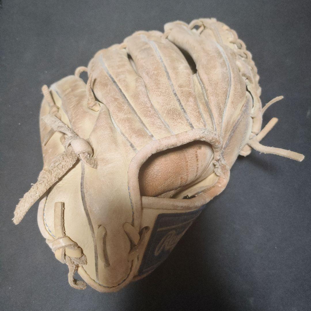 キャメル　軟式用グローブ　白