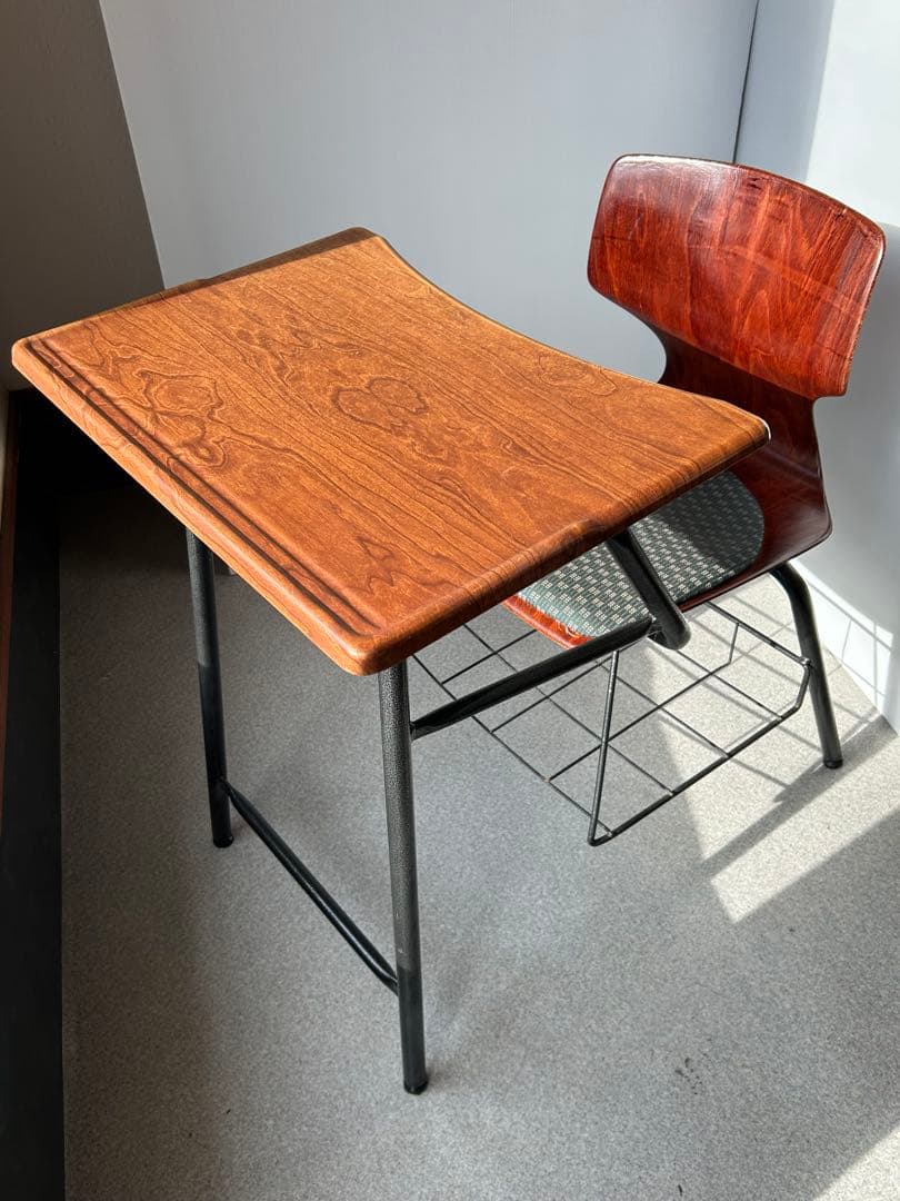 ドイツ　ヴィンテージ　FLOTOTTOフロトット デスク&チェア　学校　机　椅子