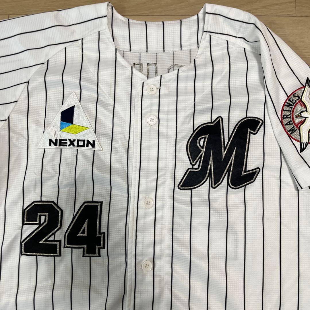 千葉ロッテマリーンズ　ホームユニフォーム　刺繍ユニフォーム　吉田