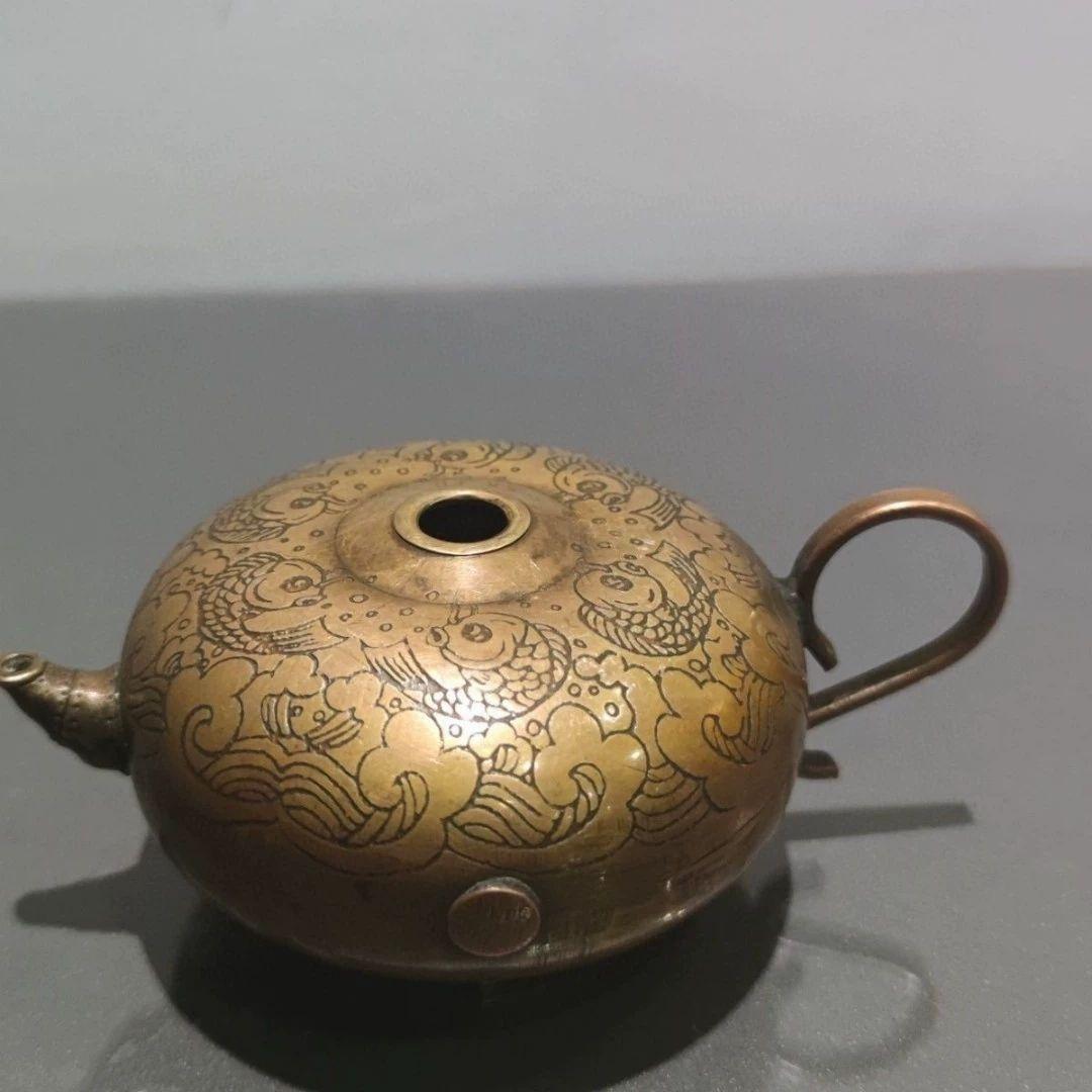 銅 細工 水滴壺 硯滴 文房用品 書道具 文房具 工芸品 置物