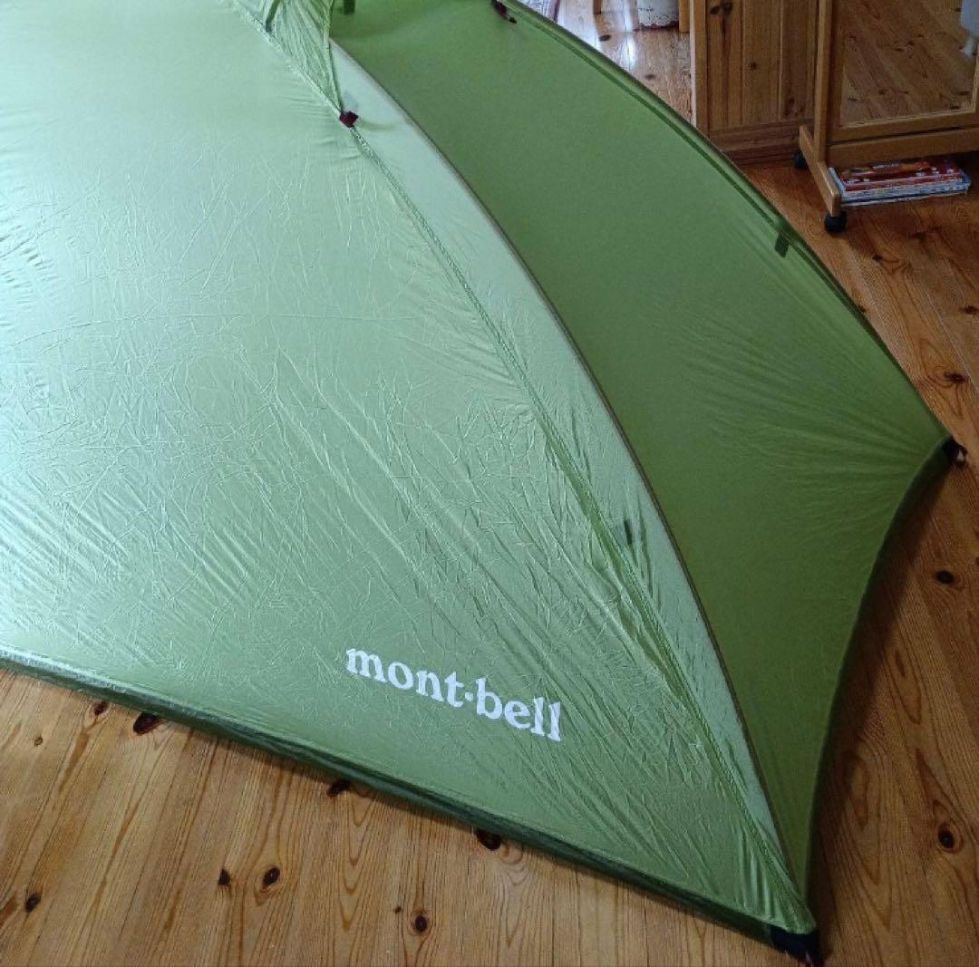 mont-bell ライトグリーン ドームシェルター1人用 キャンプテント